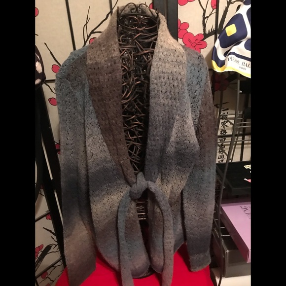 Christopher & Banks Sweaters - 3/$15 Gray and Blue Cardigan with front tie